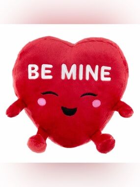 Holiday Home Red Heart Plush “Be Mine” Valentine Stuffed Toy Cute Soft Decor 10”